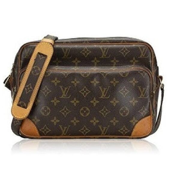 Louis Vuitton Monogram Nile Leather & Canvas Messenger Shoulder Bag Brown - Picture 1 of 11